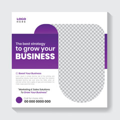 Business promotional social media post banner design template, Creative marketing Instagram post design, Square web banner design