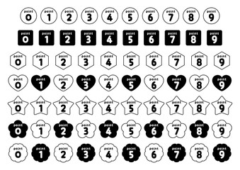 Number icon set_point_monochrome