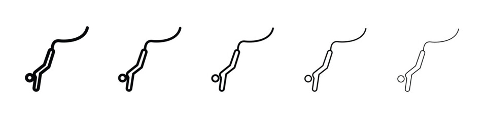 Bungee jumping icon web Vector collection in black strokes