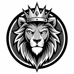 lion head with shield