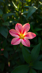 Fototapeta premium Zarte Frühlingsblume mit Tautropfen – Märchenhafte Nahaufnahme