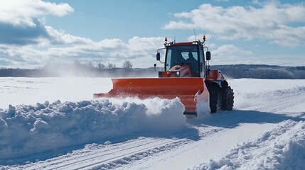 GPS-guided smart plow carving perfectly straight lines 