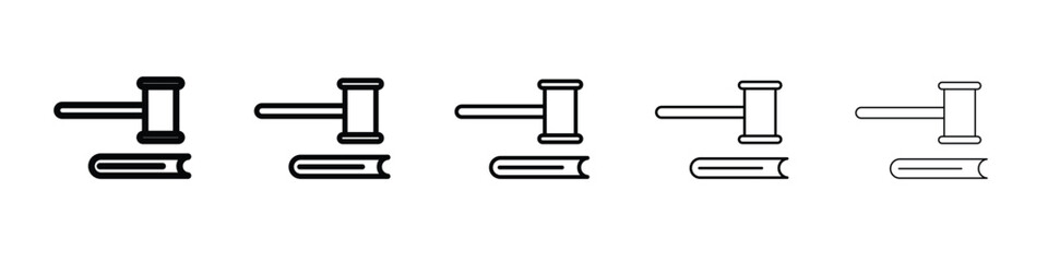 employment law icon web Vector collection in black strokes