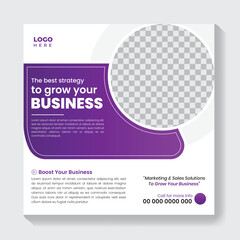 Business promotional social media post banner design template, Creative marketing Instagram post design, Square web banner design