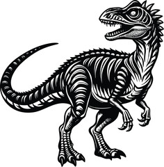 Fototapeta premium Powerful Pachycephalosaur Dinosaur Illustration Vector Art