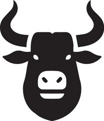 bull silhouette logo vector