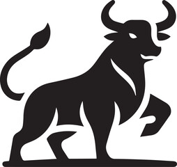 bull silhouette logo vector