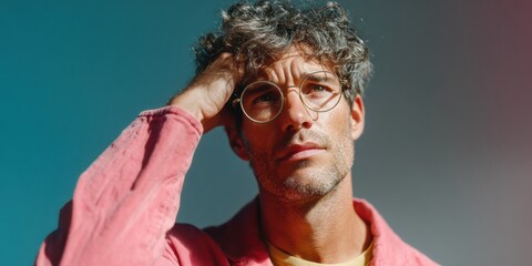 Confused Millennial Man Scratching Head with Math Equations Chalkboard on I Forgot Day for Authentic Summer Back to School Marketing Campaigns