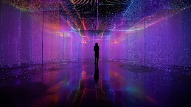 Lose yourself in a labyrinth of neon lights and pulsating rhythms, where the boundaries between the self and the collective dissolve into a seamless unity.