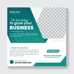 Business promotional social media post banner design template, Creative marketing Instagram post design, Square web banner design