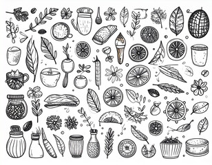 Charming Hand-Drawn Doodle Elements - Organic Ink Sketchy Illustrations
