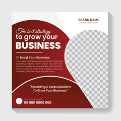 Business promotional social media post banner design template, Creative marketing Instagram post design, Square web banner design
