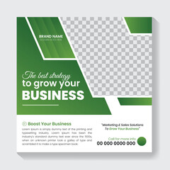 Business promotional social media post banner design template, Creative marketing Instagram post design, Square web banner design