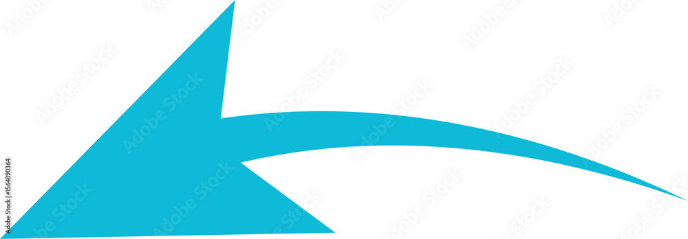 Poster abstract blue shape with sharp edges and curve