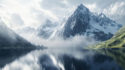 Fototapeta premium Misty Mountain Majesty