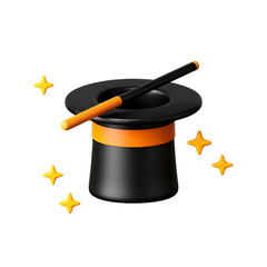 Mystical Magic Hat, Sparkling Wonders, and Illusion – A Symbol of Enchantment and Creative Potential