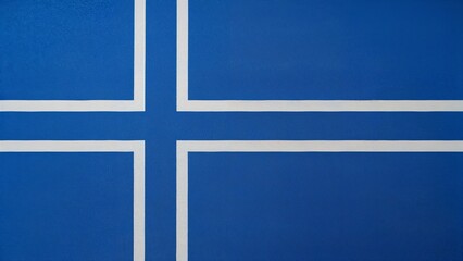 Iceland's silk flag celebrating independence day