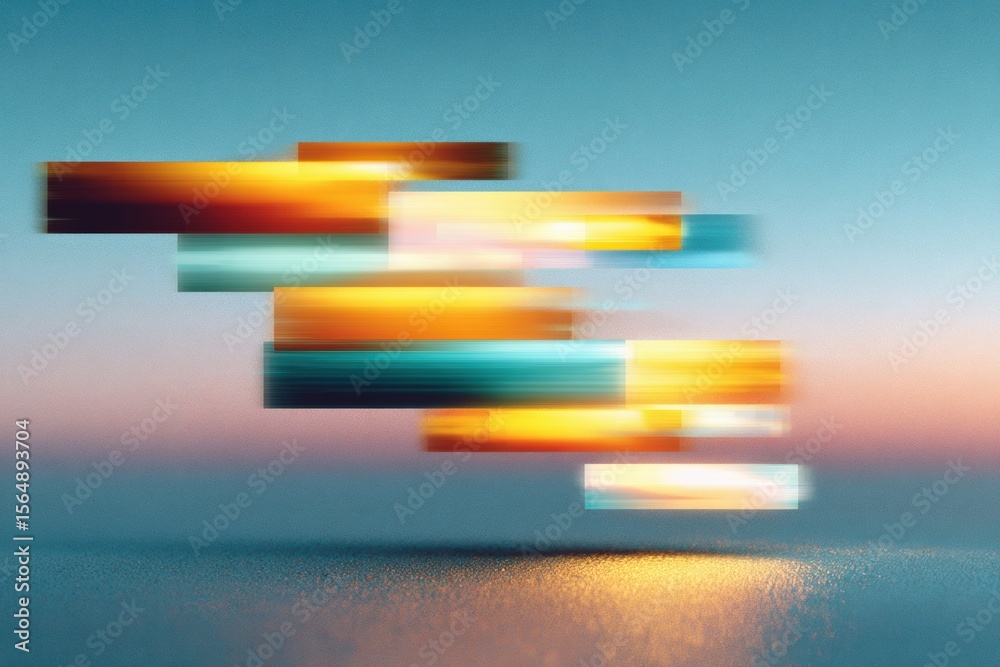 Poster Digital VHS Glitch Effect with Pixel Noise Distortion and Corrupted Signal - Tech Aesthetic for Creative Advertising and Modern Visual Storytelling