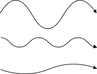 Curvy arrows vector black silhouette print design