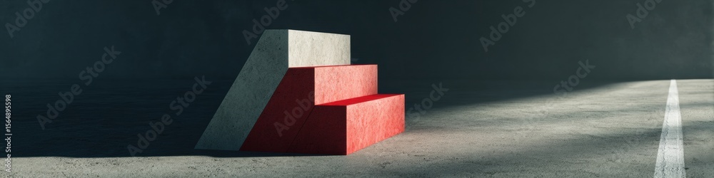 Aufkleber Digital Blocks in Layered Pyramid Structure with Illuminated Circuitry, Symbolizing Ledger Security and Growth in Blockchain Enterprise Technology Networks