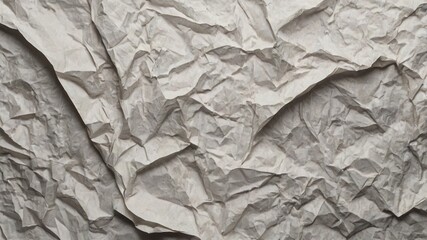 Paper, poster, background, texture — a white, crumpled, creased and glued surface with visible wrinkles and folds, evoking a realistic tactile feel, ideal for design mockups, grunge effects, or artist