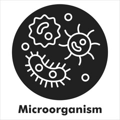 Microorganism Icon - Glyph Style