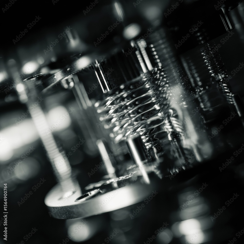 Leinwandbilder Close-up of Quantum Sensor Components with Metallic Springs and Circuitry Highlighting Advanced Quantum Computing and Secure Data Technology