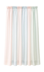Fototapeta premium Voile curtains in pastel colors, perfect for a nursery in a family home, creating a soft and gentle ambiance.
