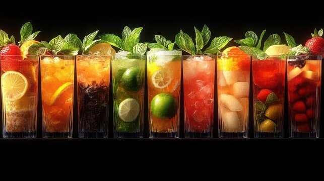 Refreshing Fruit & Mint Summer Drinks - Powered by Adobe