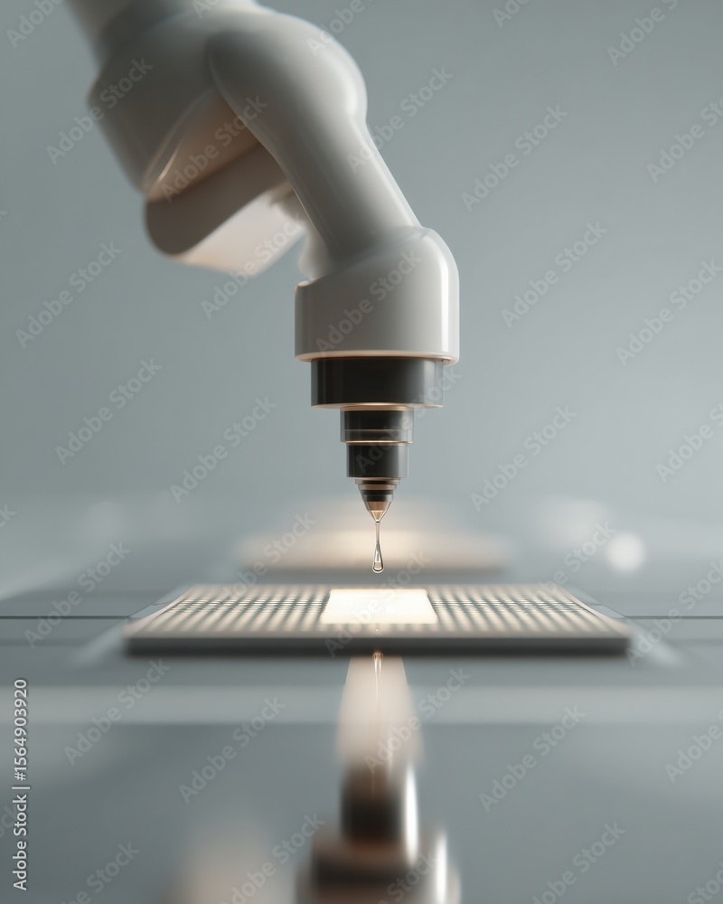 Poster Robotic Arm Precision Manufacturing on Silicon Wafer in AI-Powered Microchip Assembly Line for Advanced Quantum Hardware Production