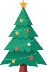 christmas tree isolated on white