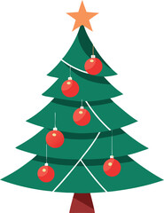 christmas tree vector illustration