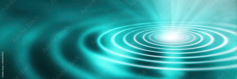 Poster Futuristic Radar Screen with Digital Concentric Circles and Radiating Lines in Modern Tech Interface for Advanced Tracking and Navigation Innovation