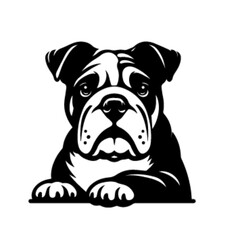 Funny Bulldog Vector – Playful and Expressive Dog Character Art