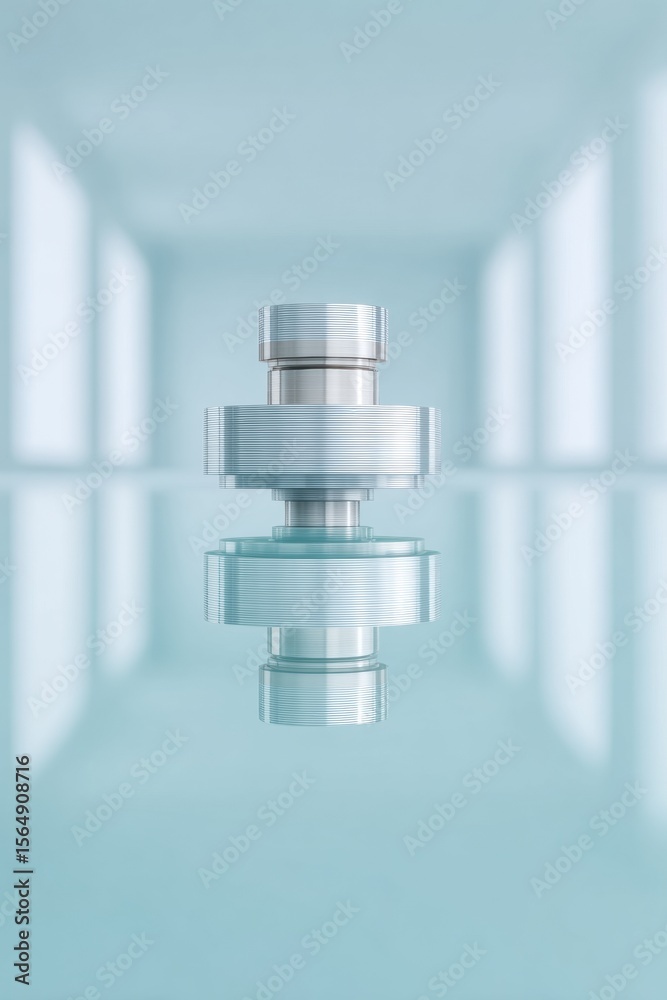 Poster Streamlined Quantum Sensor Device in Minimalist Modern Lab with Futuristic Tools for Cutting-Edge Science, Technology Innovation, and Research Campaigns
