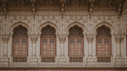 Obraz premium Exquisite indian style stone building facade