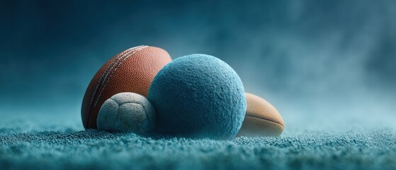 Premium Modern Sports Equipment Assortment on Field for Active Lifestyle Marketing Campaigns and Social Media Featuring Diverse Athletic Gear