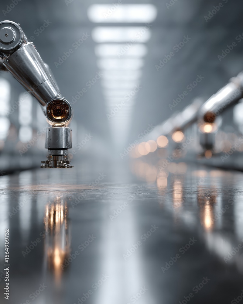 Aufkleber High-Quality Programmable Robot Arm in Smart Factory Automation Modern Industrial Robotics for Professional AI and Industry 0 Marketing Content