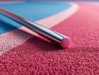 Modern High-Quality Javelin on Outdoor Sports Track with Focused Lines Premium Athletics Concept for Professional Marketing and Inspiring Social Media Campaigns