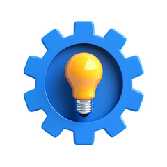 Innovative Ideas, Ingenious Solutions Gear and Lightbulb Synergy for Creative Problem Solving, Efficiency, and Progress