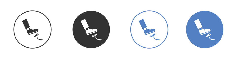 car pedal icon Thin line design. Vector Graphic. EPS 10