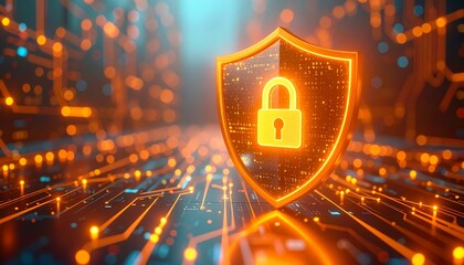 The shield stands strong, representing defense strategies.  