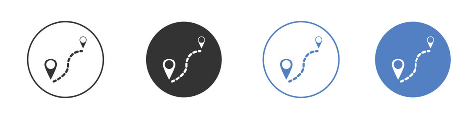 Distance icon Thin line design. Vector Graphic. EPS 10