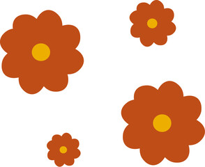 Abstract Colorful Pastel Flower Shape