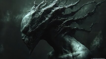 Naklejka premium Dark Fantasy Creature Art