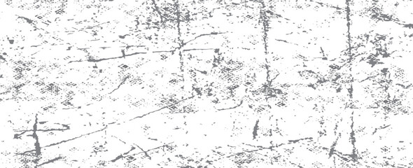 White old concrete wall grunge texture - wide banner format background with copy space for text. Grunge gray texture of chips, cracks, scratches, Soft white grunge. eps 10