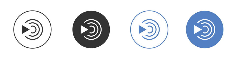 Livestream icon Thin line design. Vector Graphic. EPS 10