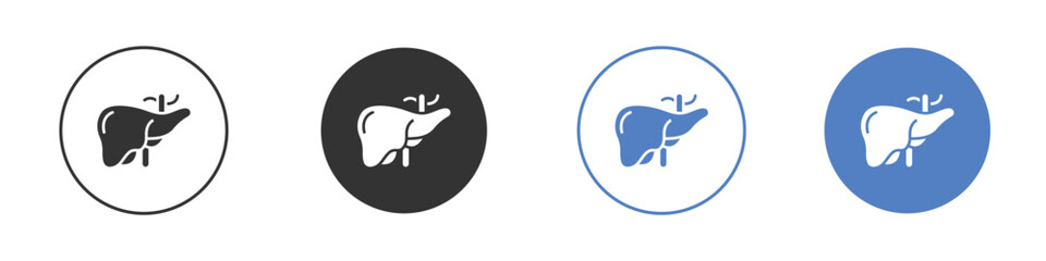 Liver icon Thin line design. Vector Graphic. EPS 10