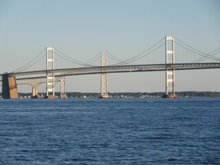 Afternoon view of the bridge over the bay