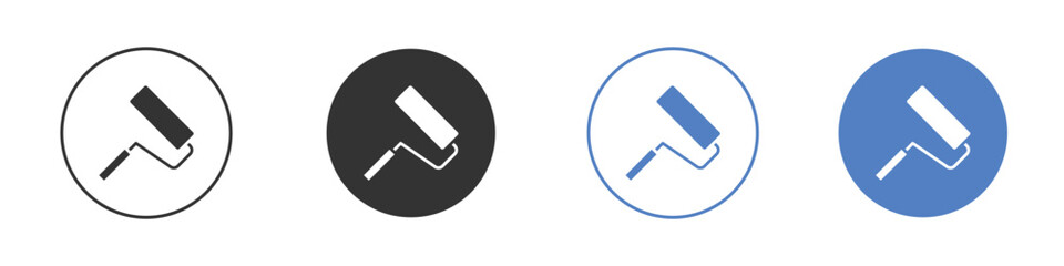 Paint roller icon Thin line design. Vector Graphic. EPS 10